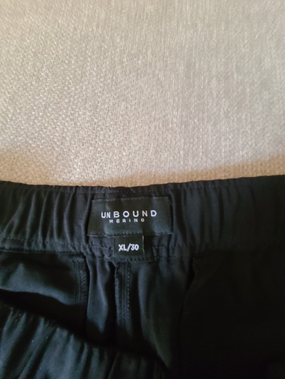UNBOUND Womens Merino Wool Black Elastic Waist Wide Leg Pants - Size XL - Picture 4 of 5